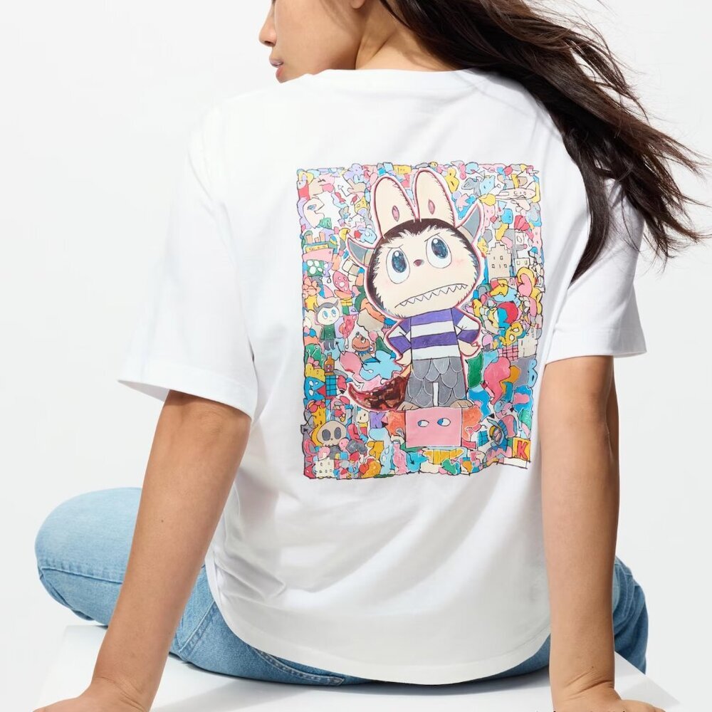 Uniqlo x POP MART UT Graphic T-Shirt THE MONSTERS LABUBU White Japan US Seller